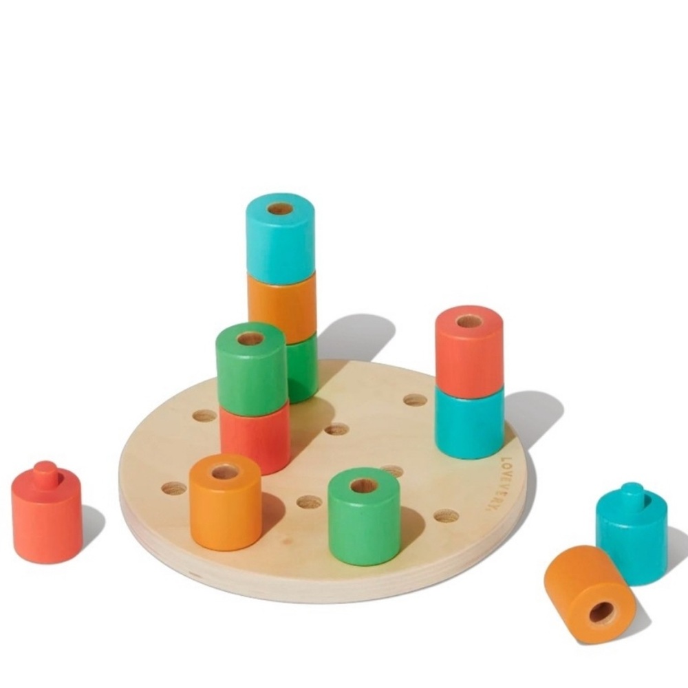 Lovevery Wooden Stacking Pegboard, The Adventurer Pack, Montessori Learning Toy